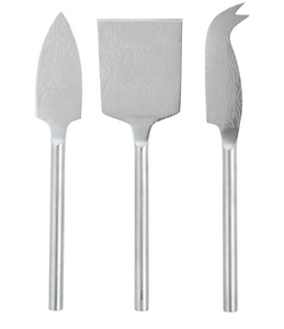 Set of 3 Ripple Cheese Knives