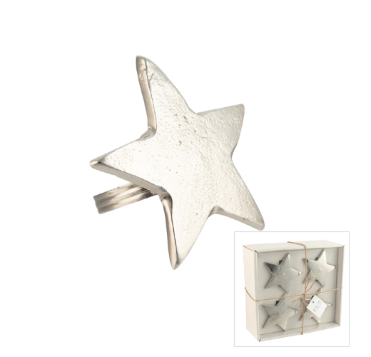 Set of 4 Star Napkin Rings