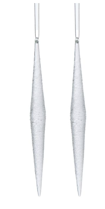 Set of 2 Icicle Ornaments