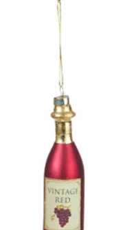 Glass Bauble Wine Bottle