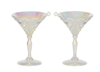 Set of 2 Acrylic Iridescent Cups
