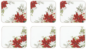 Poinsettia Coasters & Placemats