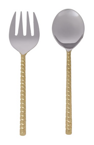 Twisted Gold Handle Servers