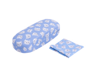 Hard Glasses Case With Cleaning Cloth