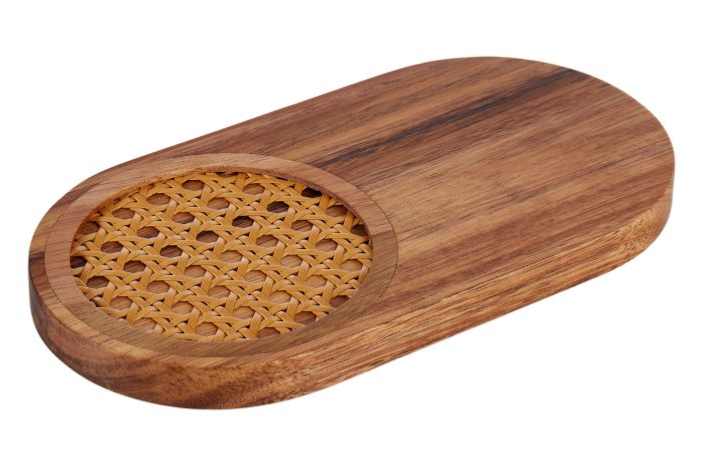 Acacia Rattan Snack Serving Board