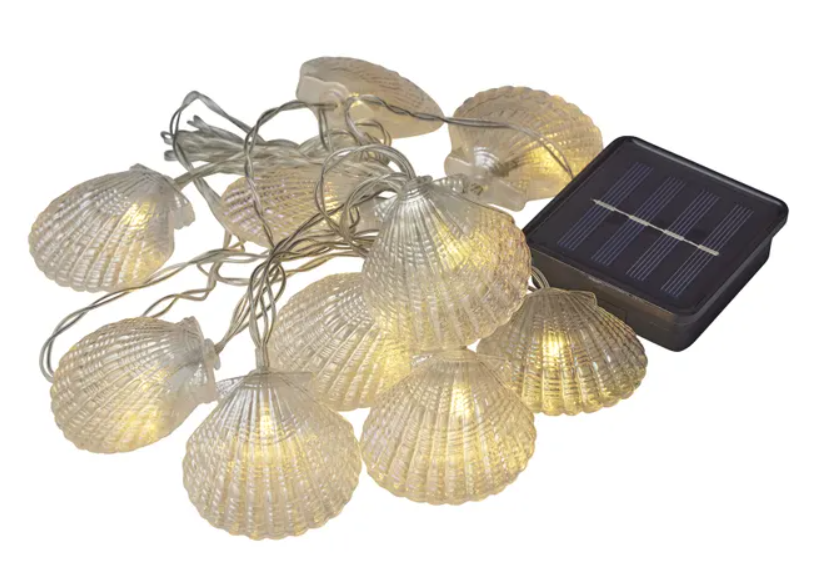 Solar Scallop Shell Light String