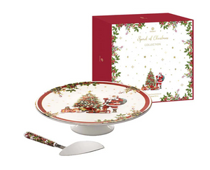 Spirit Of Christmas Footed Cake Stand And Server