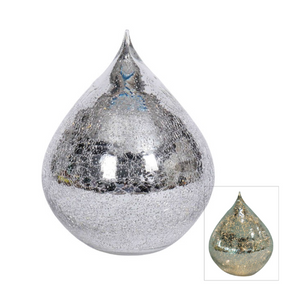 Mercury Glass LED Tear Drop  Cone