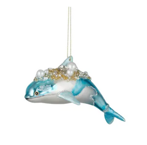 Glass Dolphin Ornament