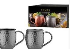 Spencer Hammered Handled Mugs 2 Pk: 2 Colours Available