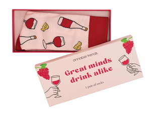 Boxed Socks: Great Minds Drink Alike